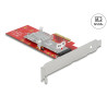 Delock PCI Express x4 Karte - 1 x intern NVMe M.2 Key M 110 mm mit Kühlkörper - Low Profile Formfaktor