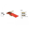 Delock PCI Express x4 Karte - 1 x intern NVMe M.2 Key M 110 mm mit Kühlkörper - Low Profile Formfaktor