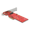 Delock PCI Express x4 Karte - 1 x intern NVMe M.2 Key M 110 mm mit Kühlkörper - Low Profile Formfaktor