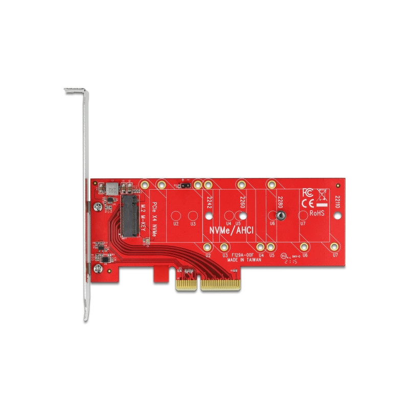 Delock PCI Express x4 Karte - 1 x intern NVMe M.2 Key M 110 mm mit Kühlkörper - Low Profile Formfaktor
