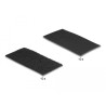 Delock Klettpad selbstklebend mit Haft- und Flauschpad L 100 x B 50 mm Set 10 Stück schwarz