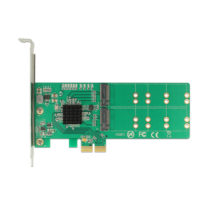 Delock PCI Express x2 Karte - 4 x intern M.2 Key B - Low Profile Formfaktor