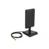 Delock WLAN 802.11 ac/a/h/b/g/n Antenne RP-SMA Stecker 6 - 9 dBi direktional mit magnetischem Standfuß und Anschlusskabel ULA 10