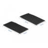 Delock Klettpad selbstklebend mit Haft- und Flauschpad L 100 x B 50 mm Set 10 Stück schwarz