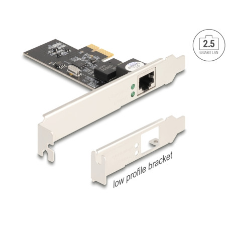 Delock PCI Express x1 Netzwerkkarte 2,5 Gigabit LAN 1 x RJ45 i225