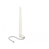 Delock WLAN 802.11 b/g/n Antenne I-PEX Inc., MHF® I Stecker 3 dBi omnidirektional 1.13 12 cm flexibel Clip weiß