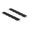 Delock Klettpad auf Rolle selbstklebend mit Haft- und Flauschpad 45 x 50 mm - Länge 3 m schwarz