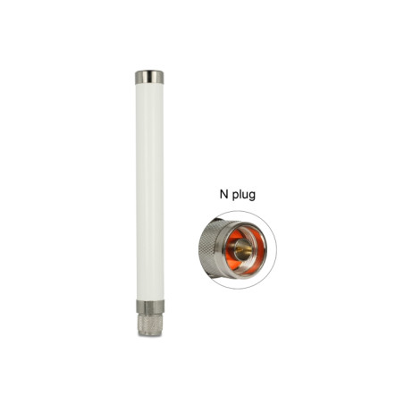 Delock LoRa 868 MHz Antenne N Stecker 1,89 dBi omnidirektional starr outdoor weiß
