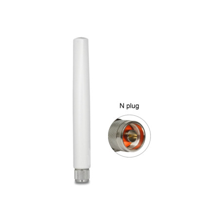 Delock 433 MHz Antenne N Stecker 1,45 dBi omnidirektional starr outdoor weiß