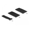 Delock Klettpad selbstklebend mit Klett-Kabelbinder Set 10 Stück schwarz
