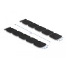 Delock Klettpad auf Rolle selbstklebend mit Haft- und Flauschpad 45 x 50 mm - Länge 5 m schwarz