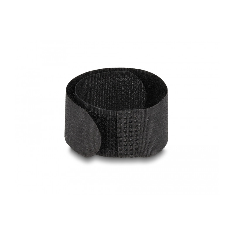 Delock Klettkabelbinder L 180 x B 20 mm schwarz 10 Stück