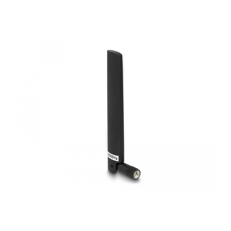 Delock LoRa 868 MHz Antenne SMA Stecker 3 dBi omnidirektional mit Kippgelenk schwarz