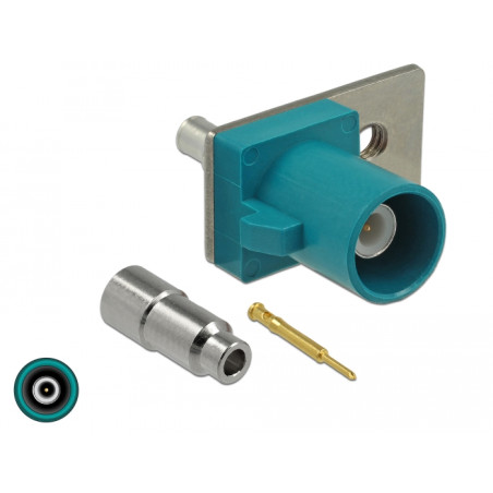 Delock FAKRA Z Stecker Federpin zum Löten 1 vorgestanztes Loch