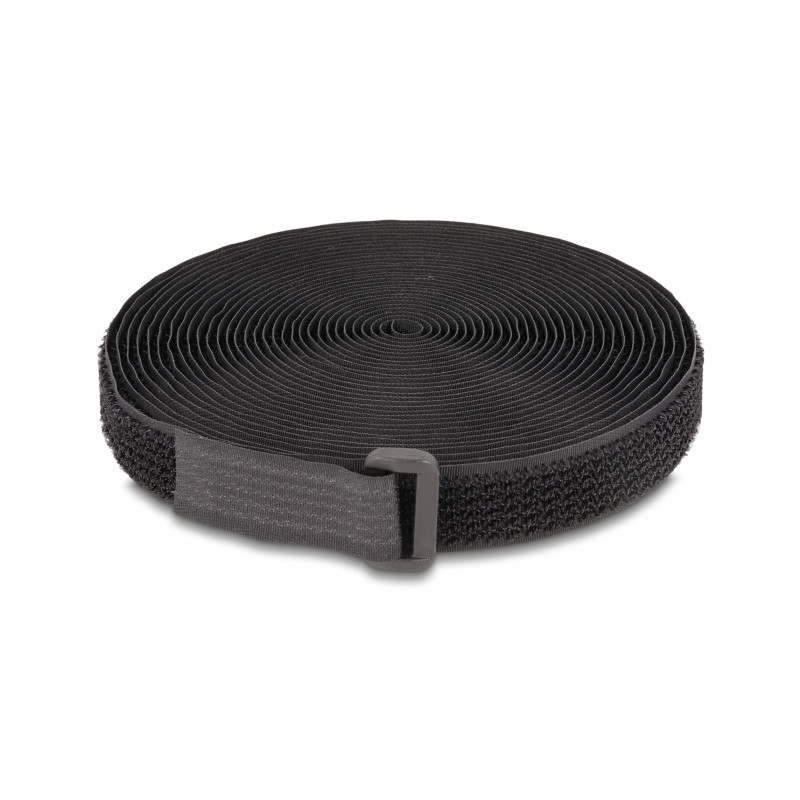 Delock Klettband auf Rolle mit Schlaufe L 3 m x B 20 mm schwarz