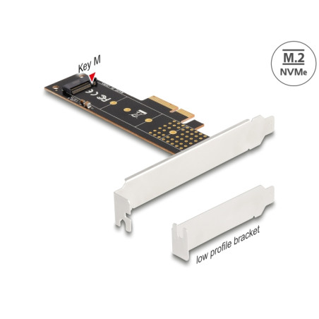 Delock PCI Express x4 Karte zu 1 x intern NVMe M.2 Key M 110 mm - Low Profile Formfaktor