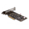 Delock PCI Express x8 Karte zu 2 x intern NVMe M.2 Key M - Bifurcation - Low Profile Formfaktor