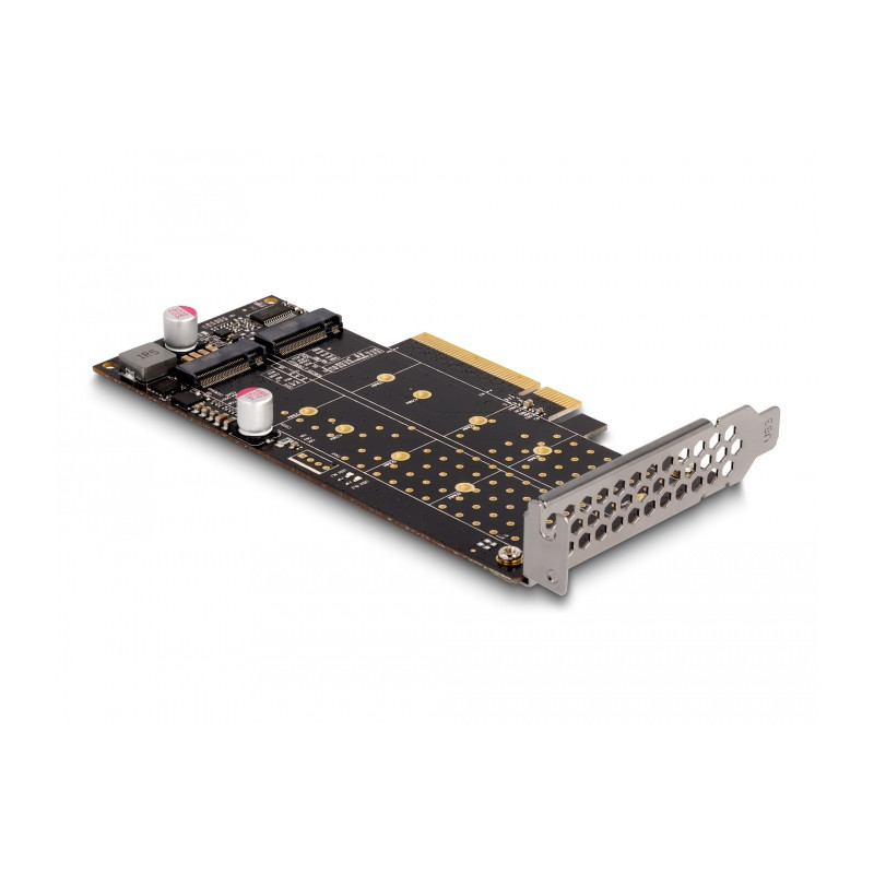 Delock PCI Express x8 Karte zu 2 x intern NVMe M.2 Key M - Bifurcation - Low Profile Formfaktor