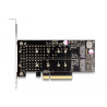 Delock PCI Express x8 Karte zu 2 x intern NVMe M.2 Key M - Bifurcation - Low Profile Formfaktor