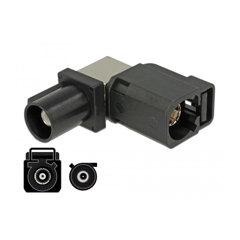 Delock Adapter FAKRA A Buchse 90° - FAKRA A Stecker