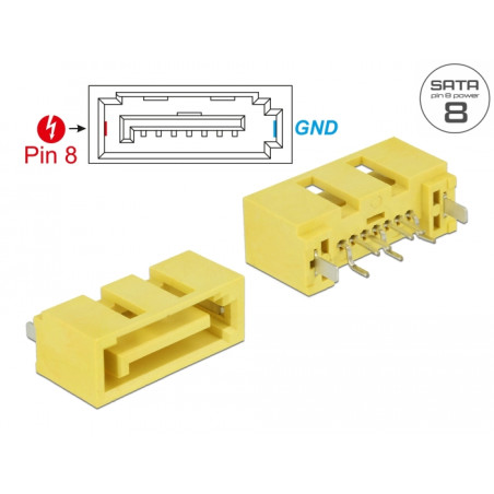 Delock Steckverbinder SATA 6 Gb/s Stecker Pin 8 Power