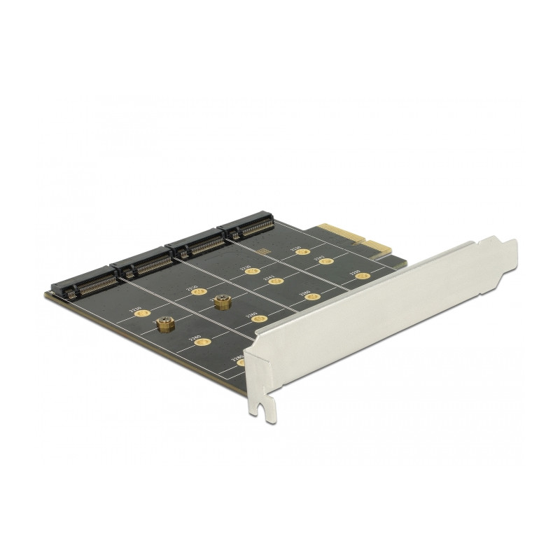 Delock PCI Express x4 Karte - 4 x intern M.2 Key B mit RAID