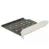 Delock PCI Express x4 Karte - 4 x intern M.2 Key B mit RAID