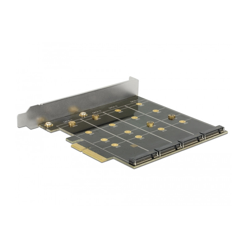 Delock PCI Express x4 Karte - 4 x intern M.2 Key B mit RAID