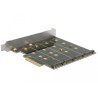 Delock PCI Express x4 Karte - 4 x intern M.2 Key B mit RAID
