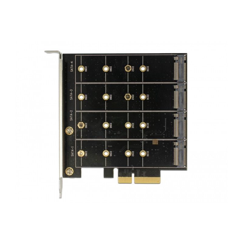 Delock PCI Express x4 Karte - 4 x intern M.2 Key B mit RAID