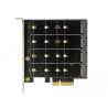 Delock PCI Express x4 Karte - 4 x intern M.2 Key B mit RAID