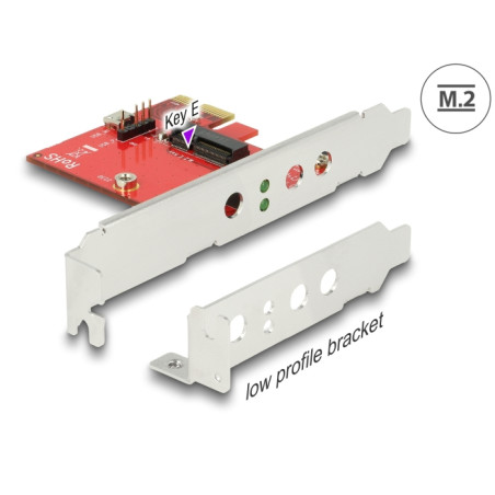 Delock PCI Express x1 Karte - 1 x intern M.2 Key E - Low Profile Formfaktor