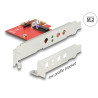 Delock PCI Express x1 Karte - 1 x intern M.2 Key E - Low Profile Formfaktor