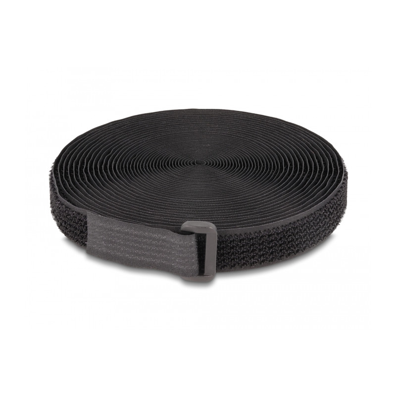 Delock Klettband auf Rolle mit Schlaufe L 5 m x B 20 mm schwarz