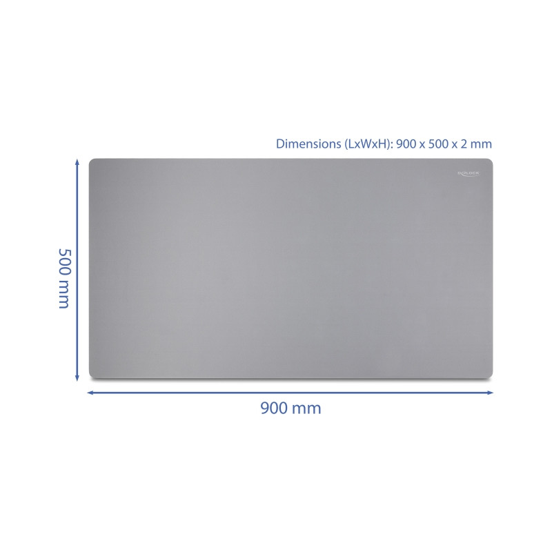 Delock Mauspad 900 x 500 x 2 mm grau