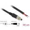 Delock Stromversorgungskabel DC 5,5 x 2,5 x 9,5 mm verschraubbar zu offenen Kabelenden 95 cm