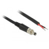 Delock Stromversorgungskabel DC 5,5 x 2,5 x 9,5 mm verschraubbar zu offenen Kabelenden 95 cm