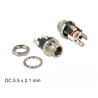 Delock Steckverbinder DC 5,5 x 2,1 x 9,5 mm Buchse zum Einbau Lötversion