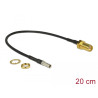 Delock Antennenkabel SMA Buchse zum Einbau - TS-9 Stecker RG-174 20 cm schwarz