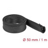 Delock Geflechtschlauch mit Reißverschluss hitzebeständig 1 m x 50 mm schwarz