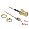 Delock Antennenkabel SMA Buchse zum Einbau zu I-PEX Inc., MHF® I LK Stecker 1.13 35 cm Gewindelänge 10 mm