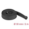 Delock Geflechtschlauch mit Reißverschluss hitzebeständig 2 m x 30 mm schwarz