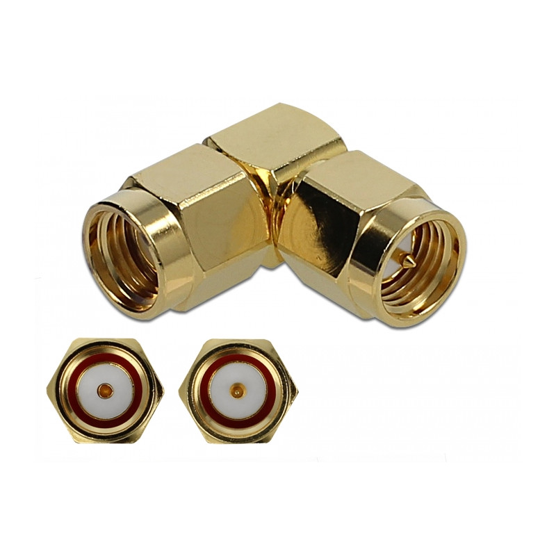 Delock Adapter SMA Stecker zu RP-SMA Stecker 90° 10 GHz