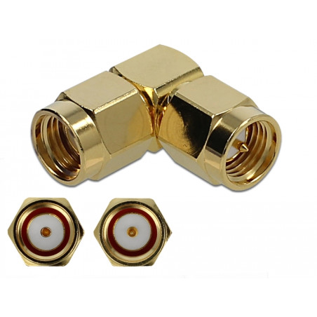Delock Adapter SMA Stecker zu RP-SMA Stecker 90° 10 GHz
