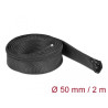 Delock Geflechtschlauch mit Reißverschluss hitzebeständig 2 m x 50 mm schwarz