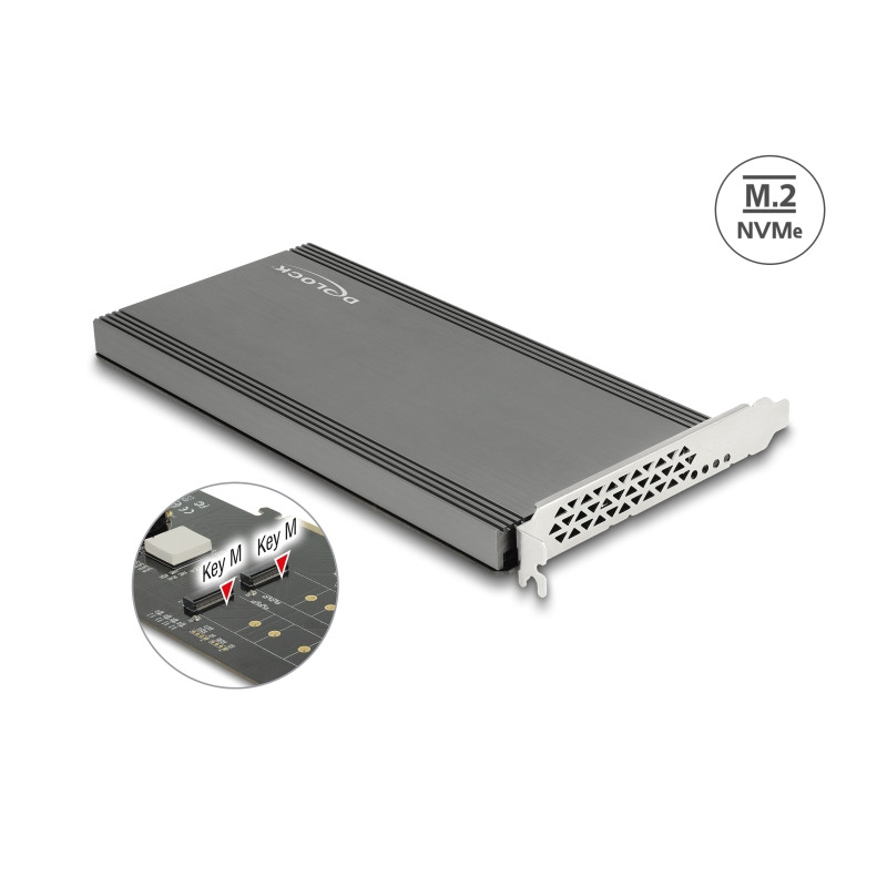 Delock PCI Express x16 Karte zu 2 x intern NVMe M.2 Key M