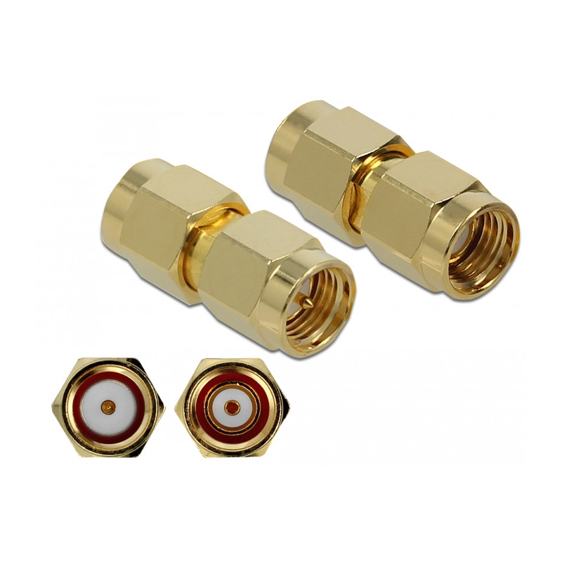 Delock Adapter RP-SMA Stecker zu SMA Stecker 10 GHz