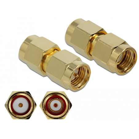 Delock Adapter RP-SMA Stecker zu SMA Stecker 10 GHz