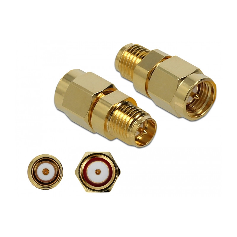 Delock Adapter SMA Stecker zu RP-SMA Buchse 10 GHz