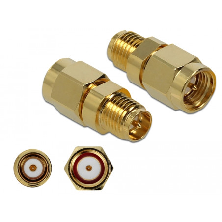 Delock Adapter SMA Stecker zu RP-SMA Buchse 10 GHz